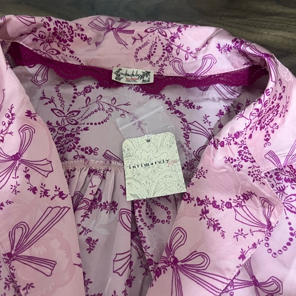 NWT Free People Women's Sleep Pajama Blushing Coral Combo Top Blouse Medium - Picture 4 of 7